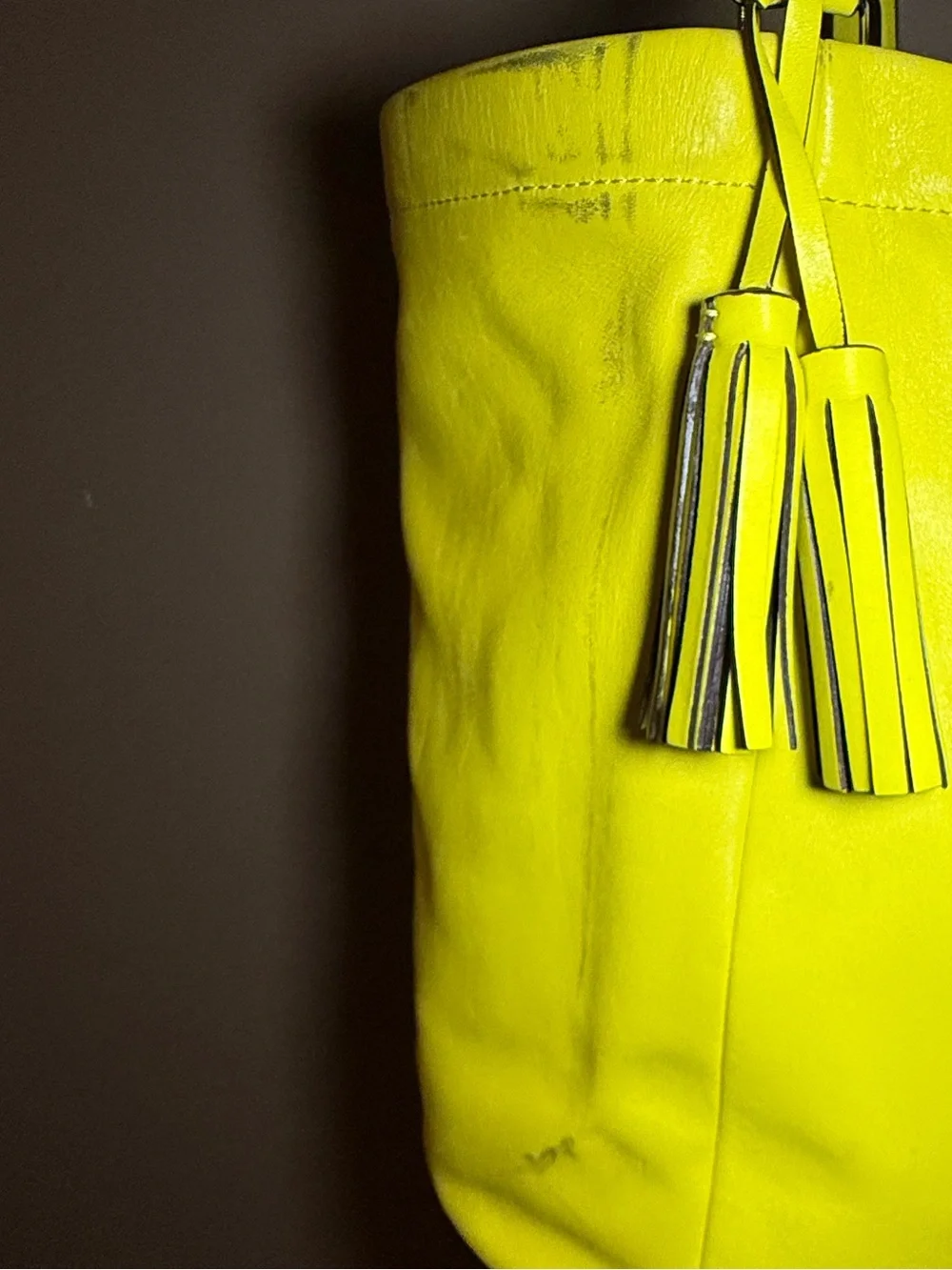 Coach Legacy Archival Bucket Bag | Rare Chartreuse Yellow Glove-Tanned Leather